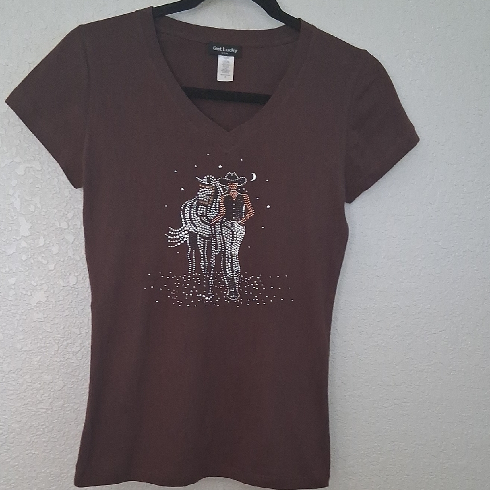 Brown Western Graphic Tee